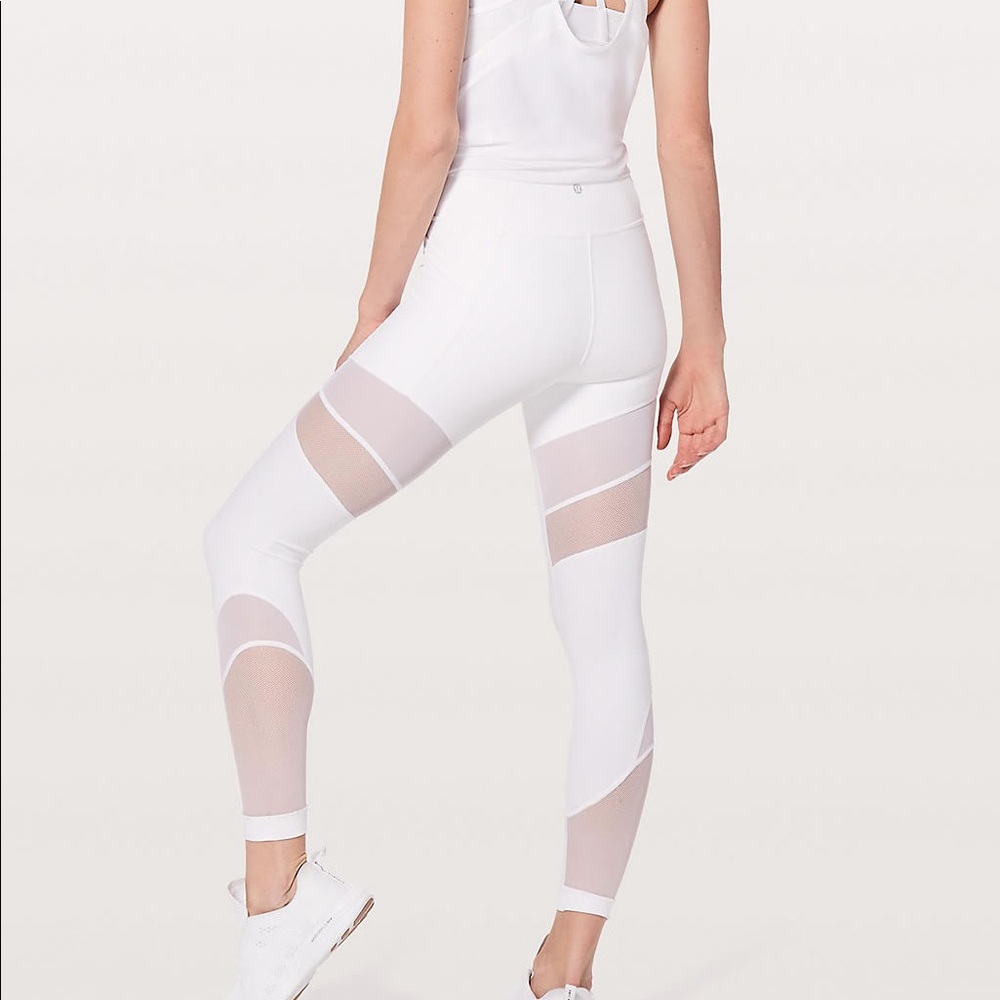 Lululemon White Forget the Sweat Leggings